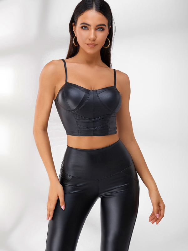 PU High-rise Leggings