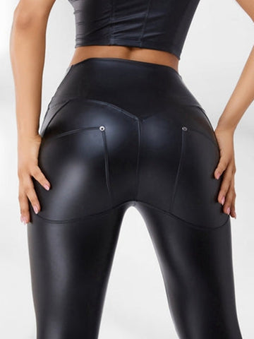 PU High-rise Leggings