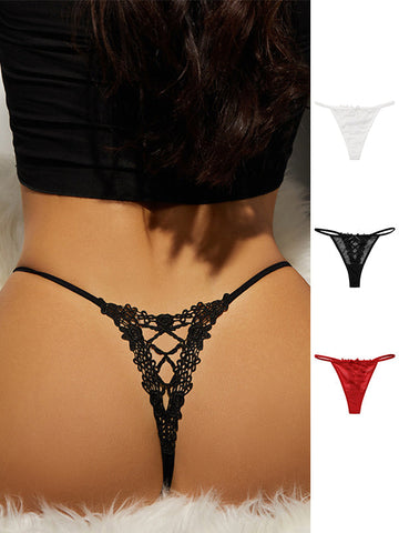 Hollow Out Lace-up Panties