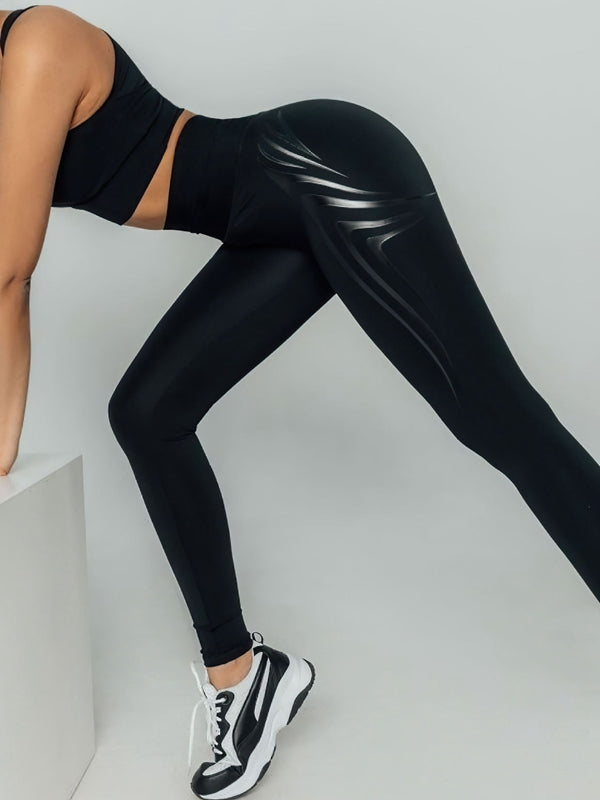 Contrast Color Print Leggings