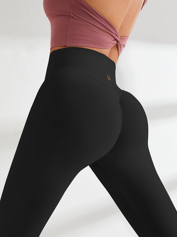 High-waisted Hair-grinding Nude Yoga Leggings