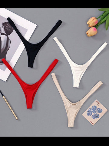 Femal Sexy Solid Color T-Back Panties