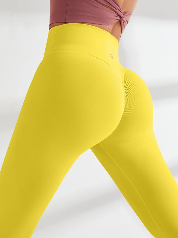 High-waisted Hair-grinding Nude Yoga Leggings