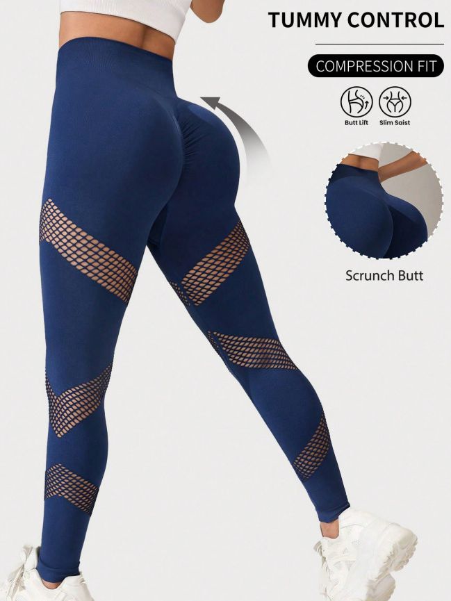Hip-lift Seamless Elastic Tight Net Leggings