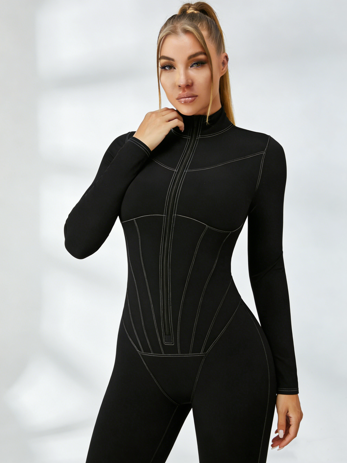 Corset Zipper Jumpsuit