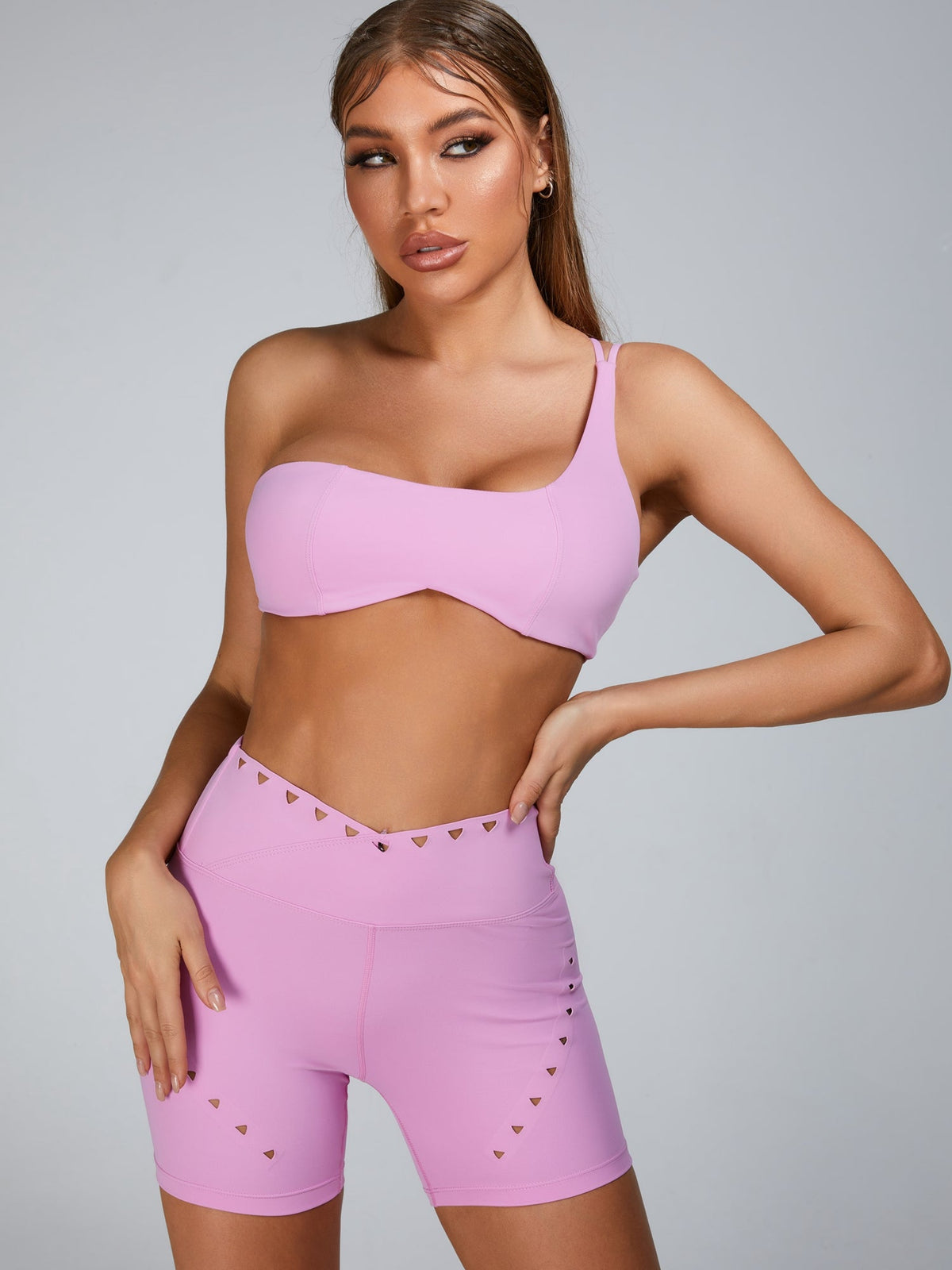 Cutout V Shape Waist Leggings
