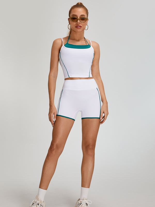 Contrast Color Backless Tank