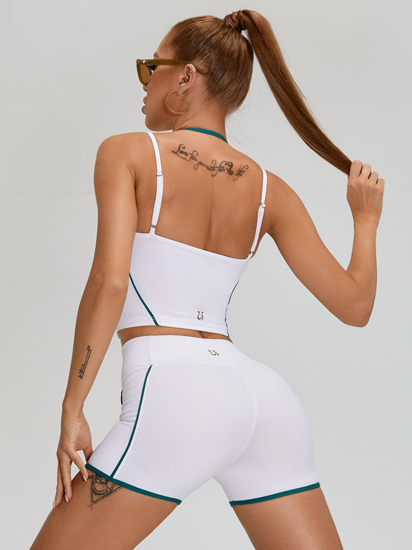 Contrast Color Backless Tank