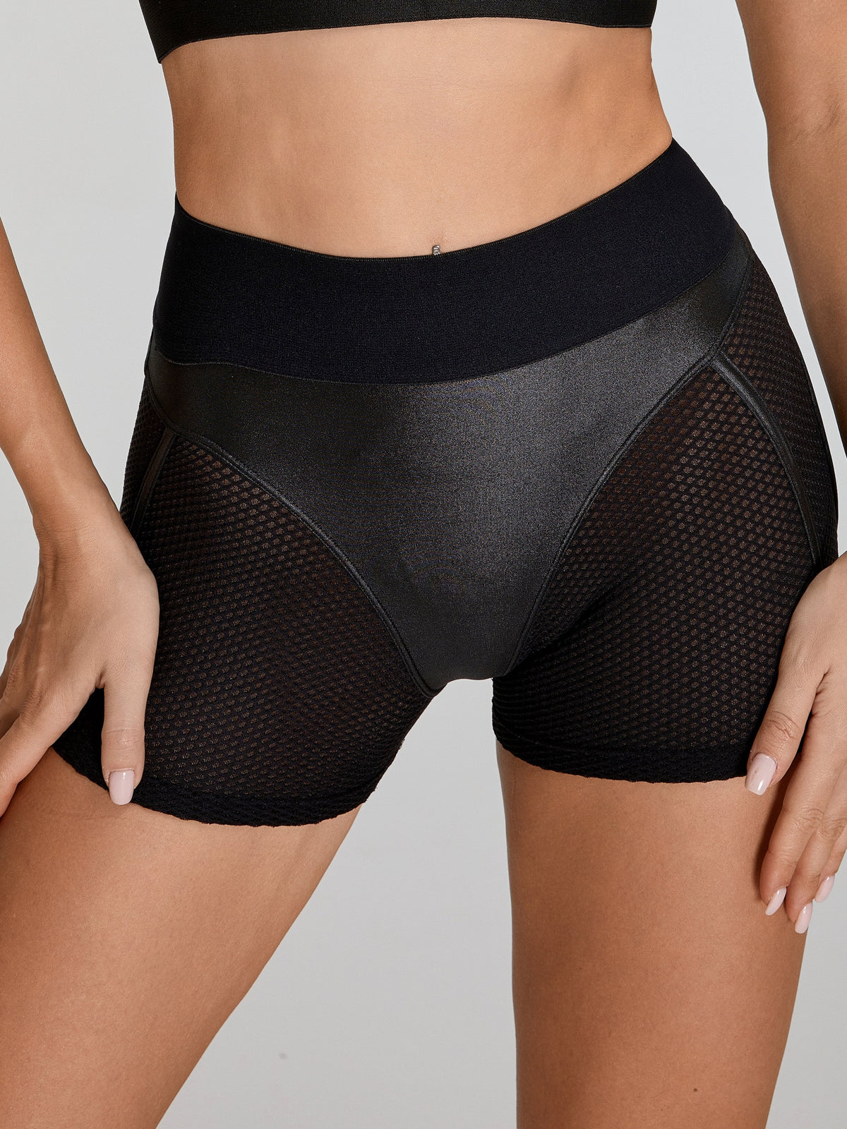 Fly Eye Contrast Color High-rise Leggings