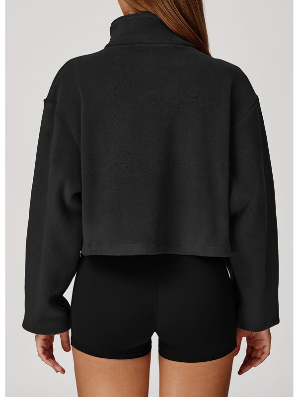 Fleece Pocket Cropped Jacket