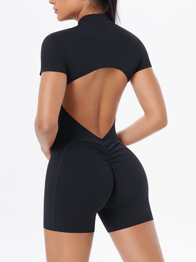 Hollow Out Backless Scrunch Bum Push Up Design Romper