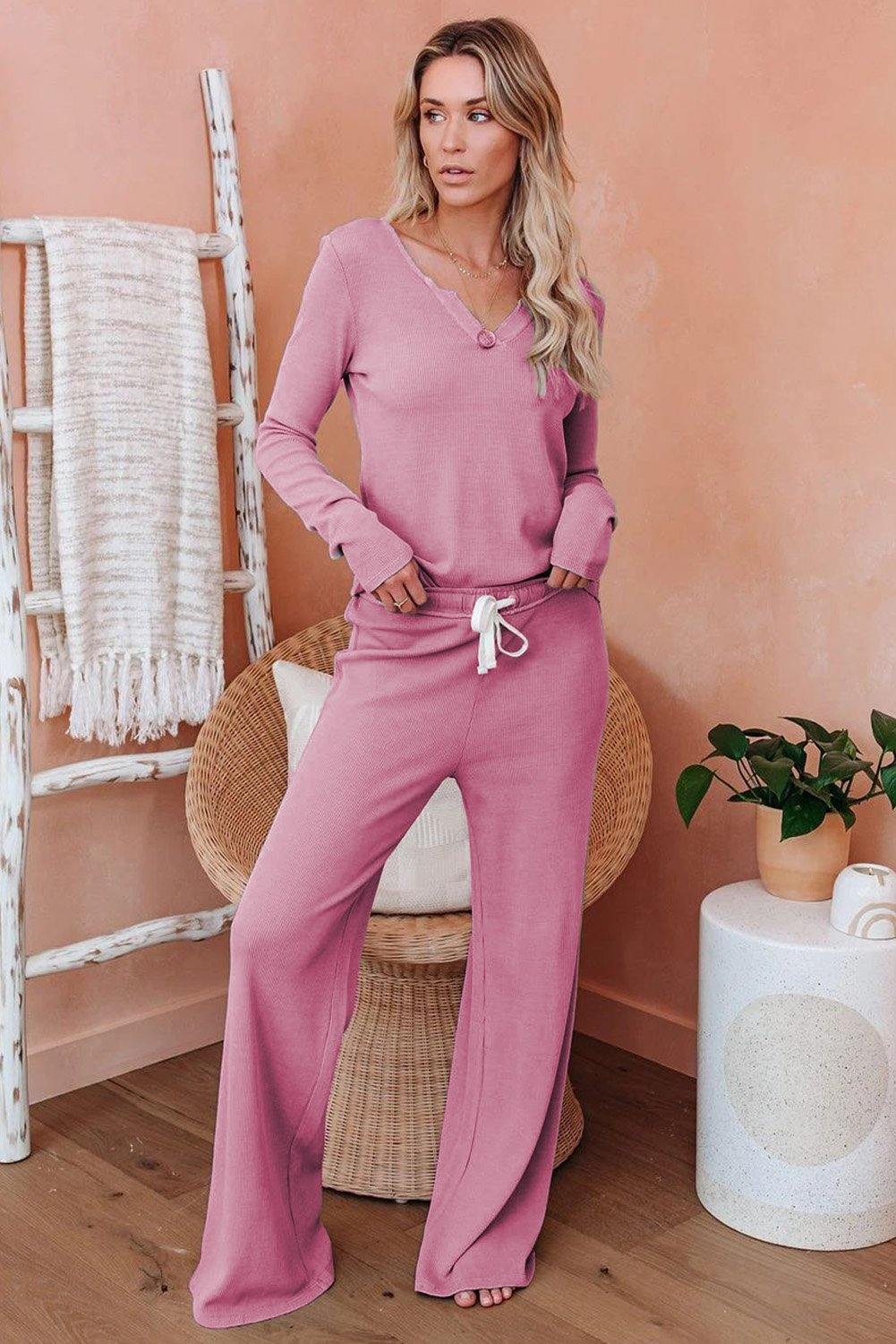 Elizabeth Cotton Modal Shirt and Pants Loungewear