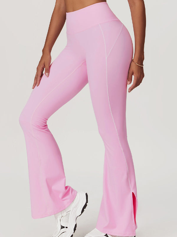 Flare Hip-lift High-waisted Split Pants