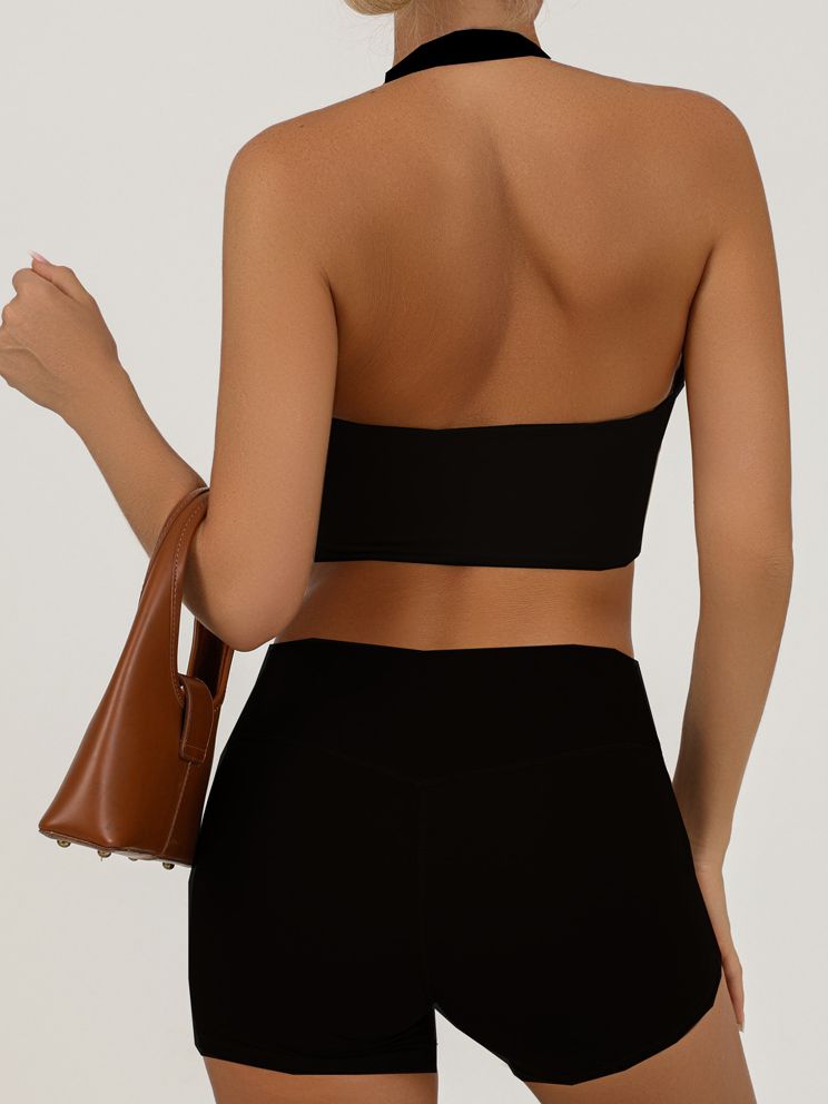 Hollow out Twist Backless Sports Bras