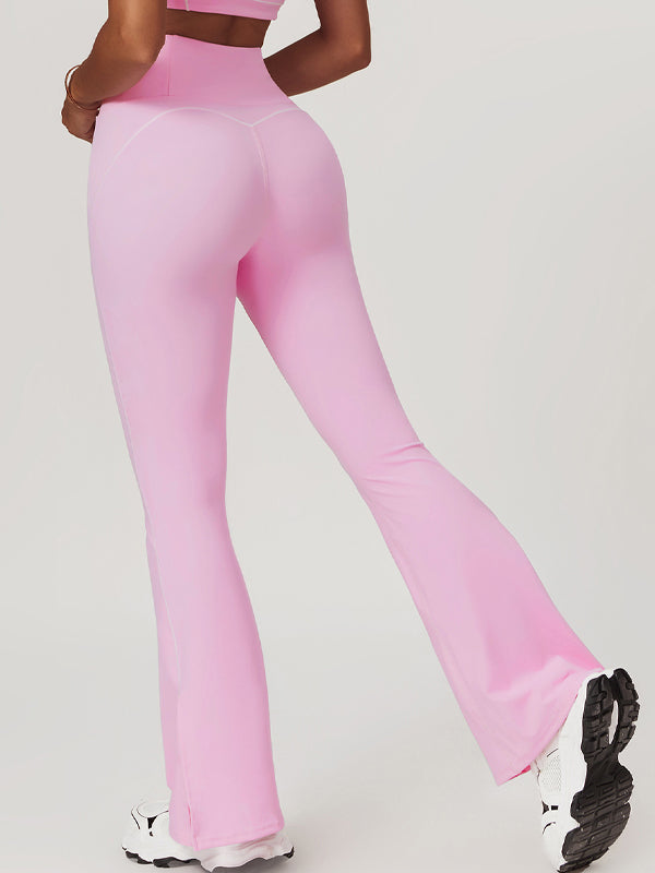 Flare Hip-lift High-waisted Split Pants