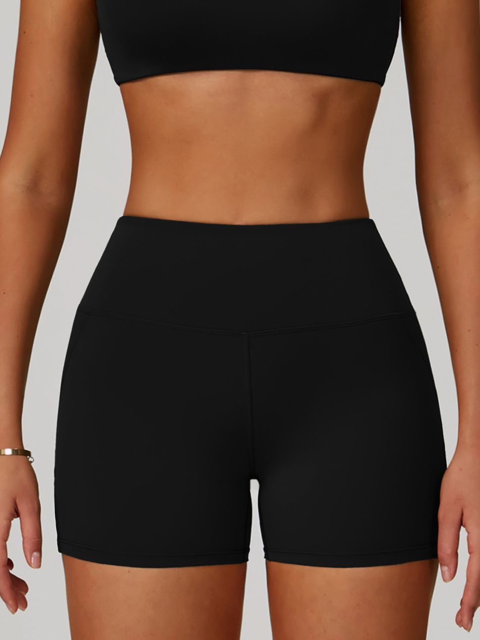 Cross Back V-neck with Chest Pads Quick Dry Push Up Design Short Tracksuit
