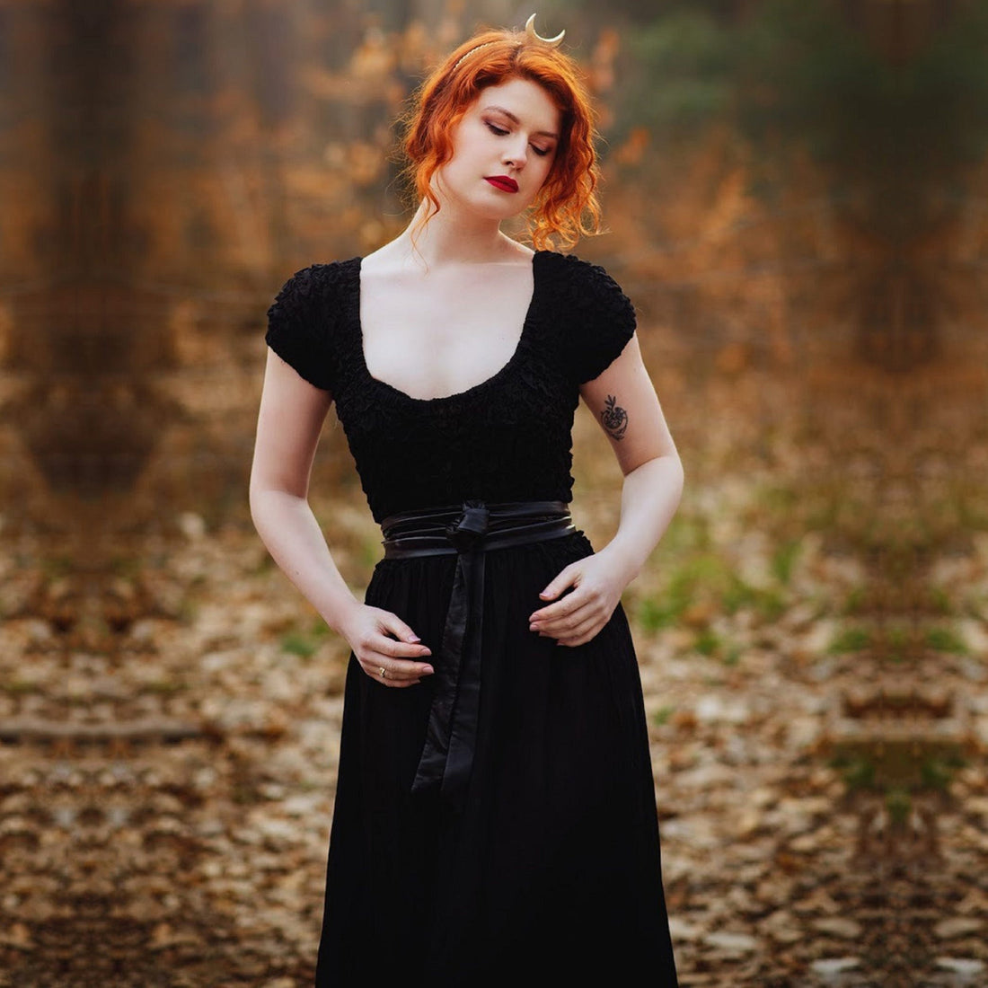 Kora Cottagecore Stretched Bodice Maxi Dress