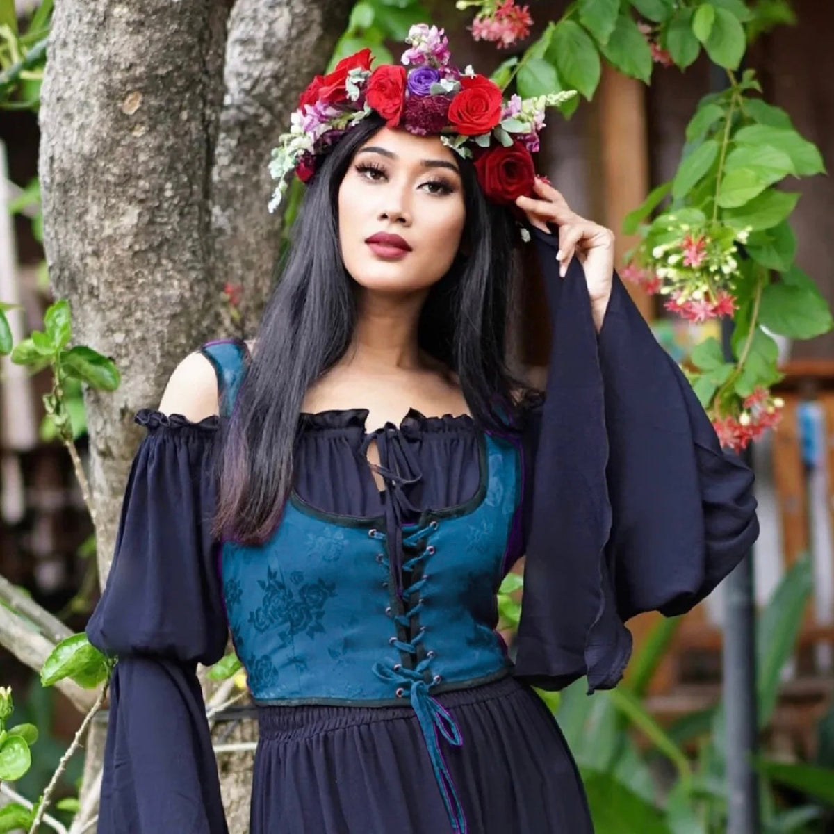 Emberlynn Ren Faire Lacing Vest Renaissance Corset Top