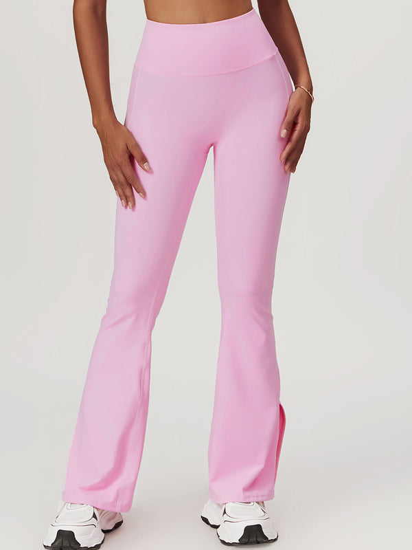 Flare Hip-lift High-waisted Split Pants