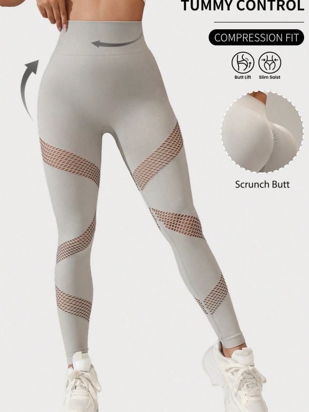 Hip-lift Seamless Elastic Tight Net Leggings