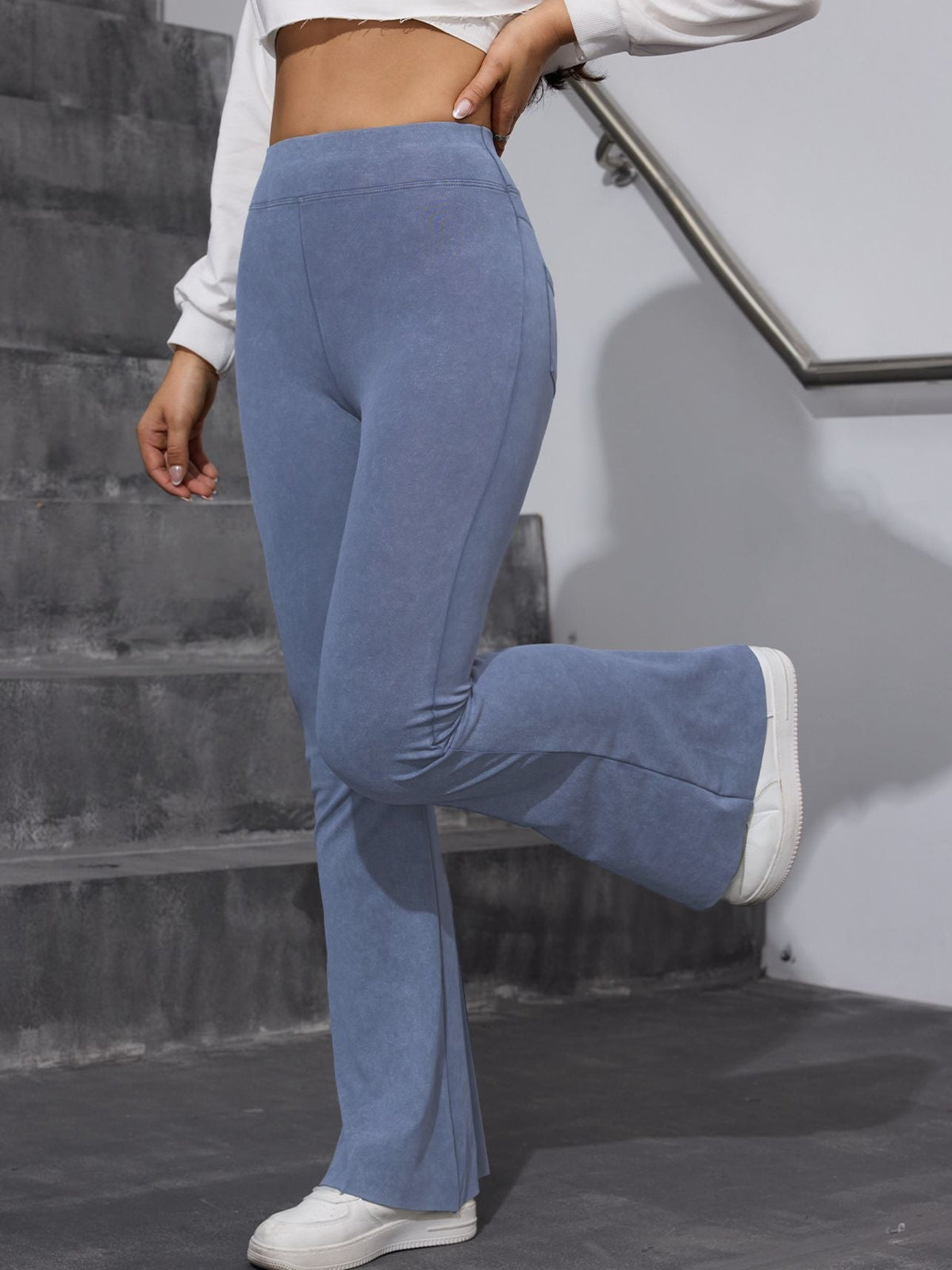 Hip-lift Denim Elastic Tight Flare Leggings