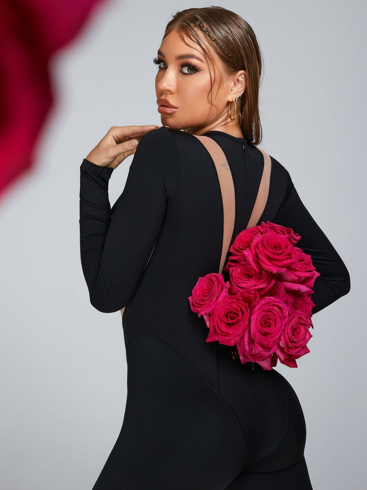 Fashion ¡°Flame¡± Mesh Jumpsuit