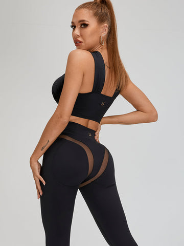Super Sexy Unique Mesh Hip-lift Cross Tracksuit