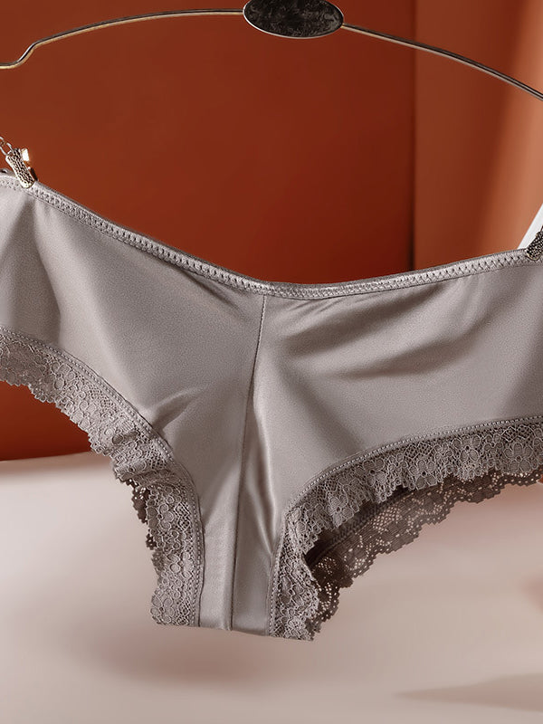 Hollow Out Silk T-back Panties