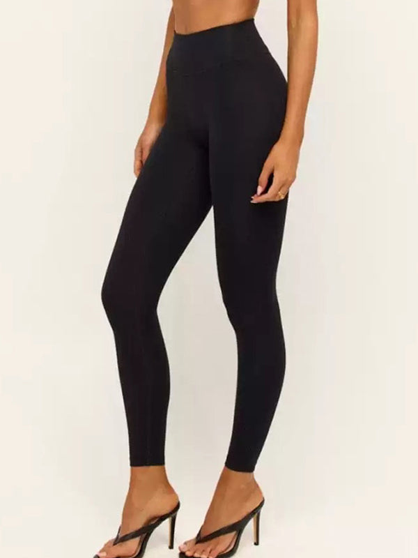 High-rise Solid Color Quick Dry Leggings