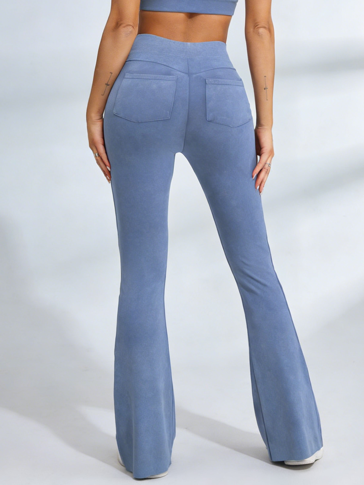 Hip-lift Denim Elastic Tight Flare Leggings