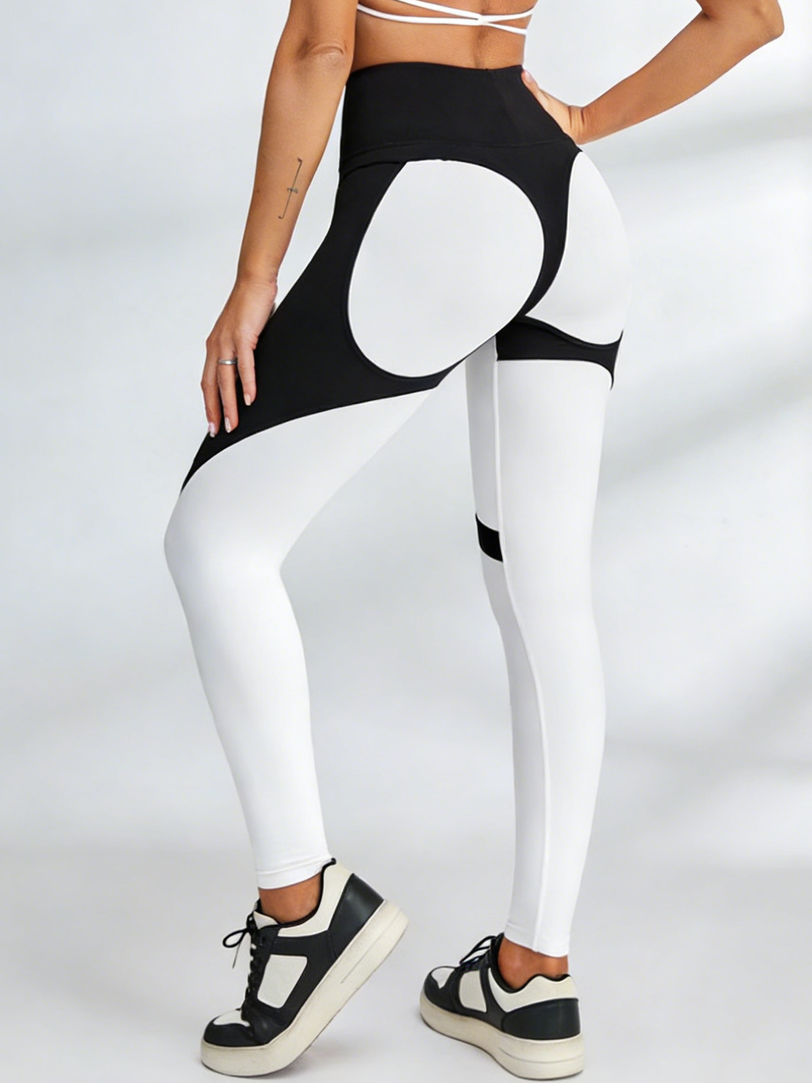 Contrast Color Push Up Yoga Leggings