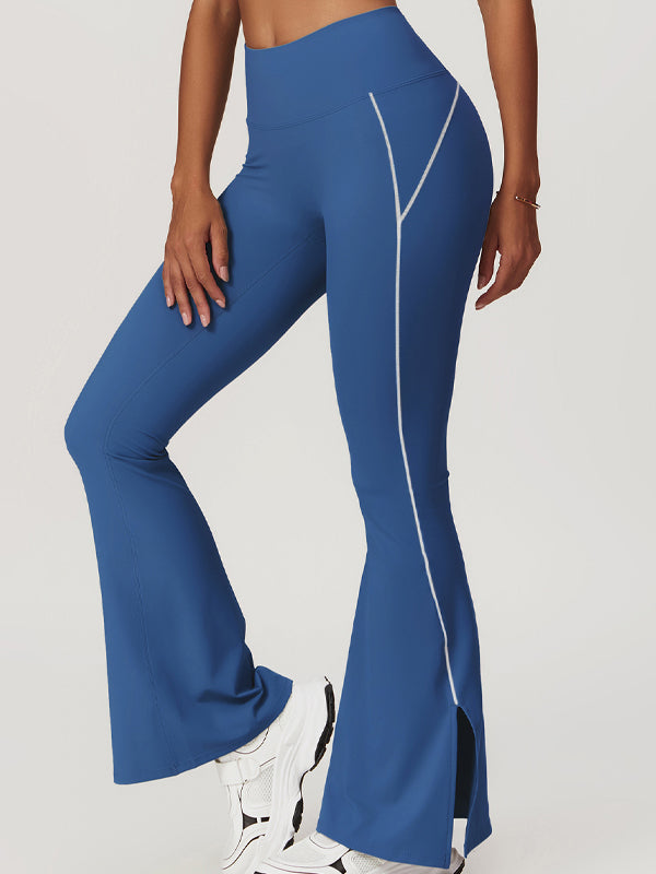 Flare Hip-lift High-waisted Split Pants