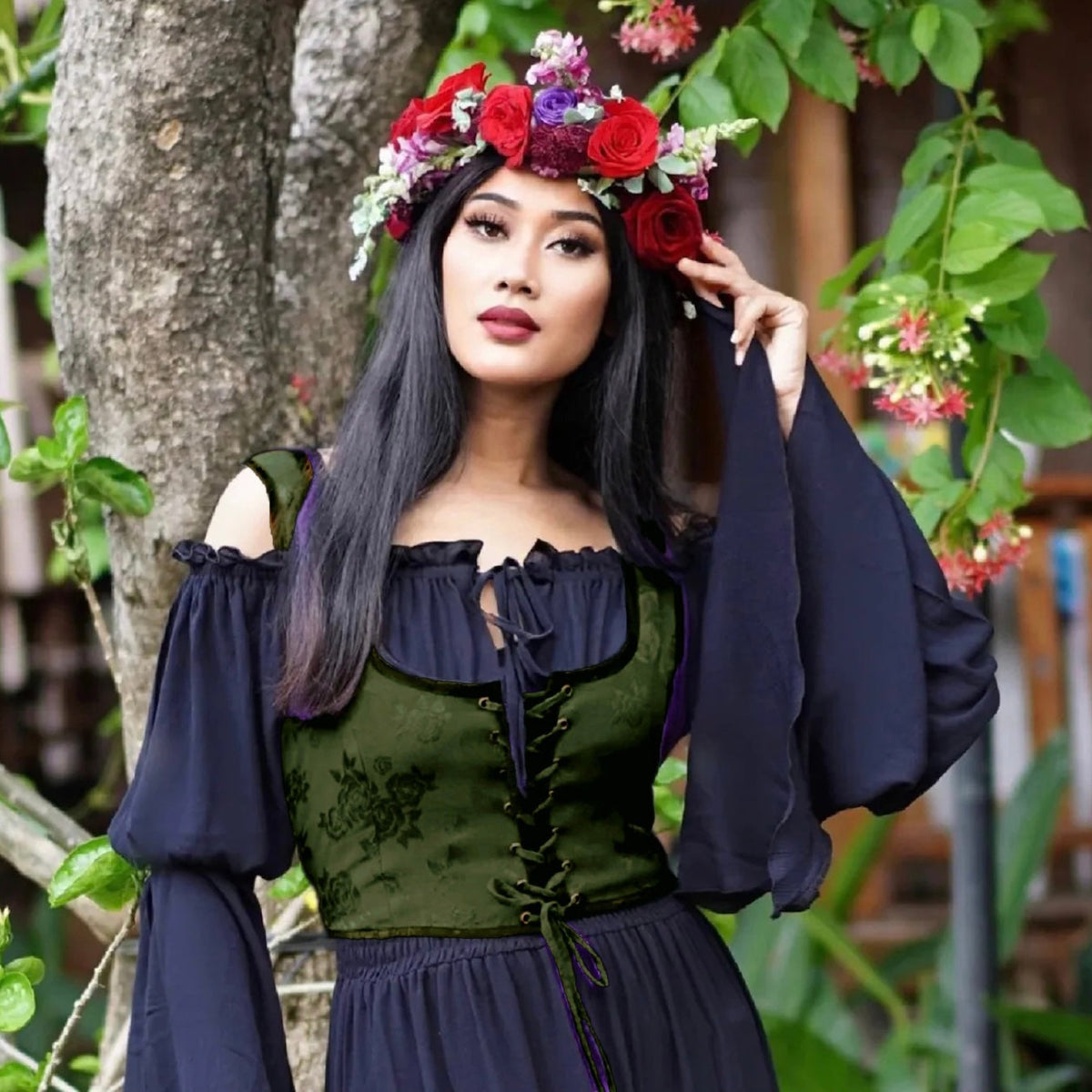 Emberlynn Ren Faire Lacing Vest Renaissance Corset Top
