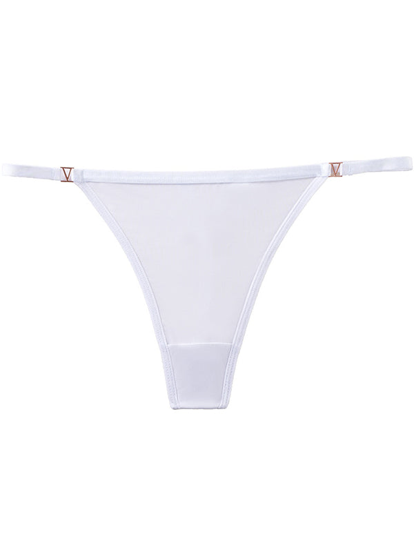 Hollow Out Crystal Silk Panties