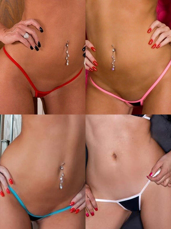 Contrast Color T-back Panties