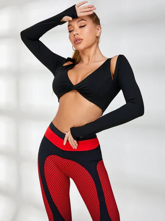 Pop Style Contrast Color Leggings
