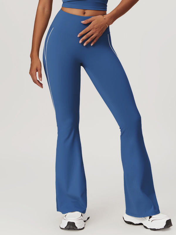 Flare Hip-lift High-waisted Split Pants