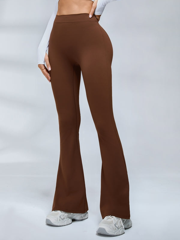 Deep V Back Scrunch Bum Flare Leggings
