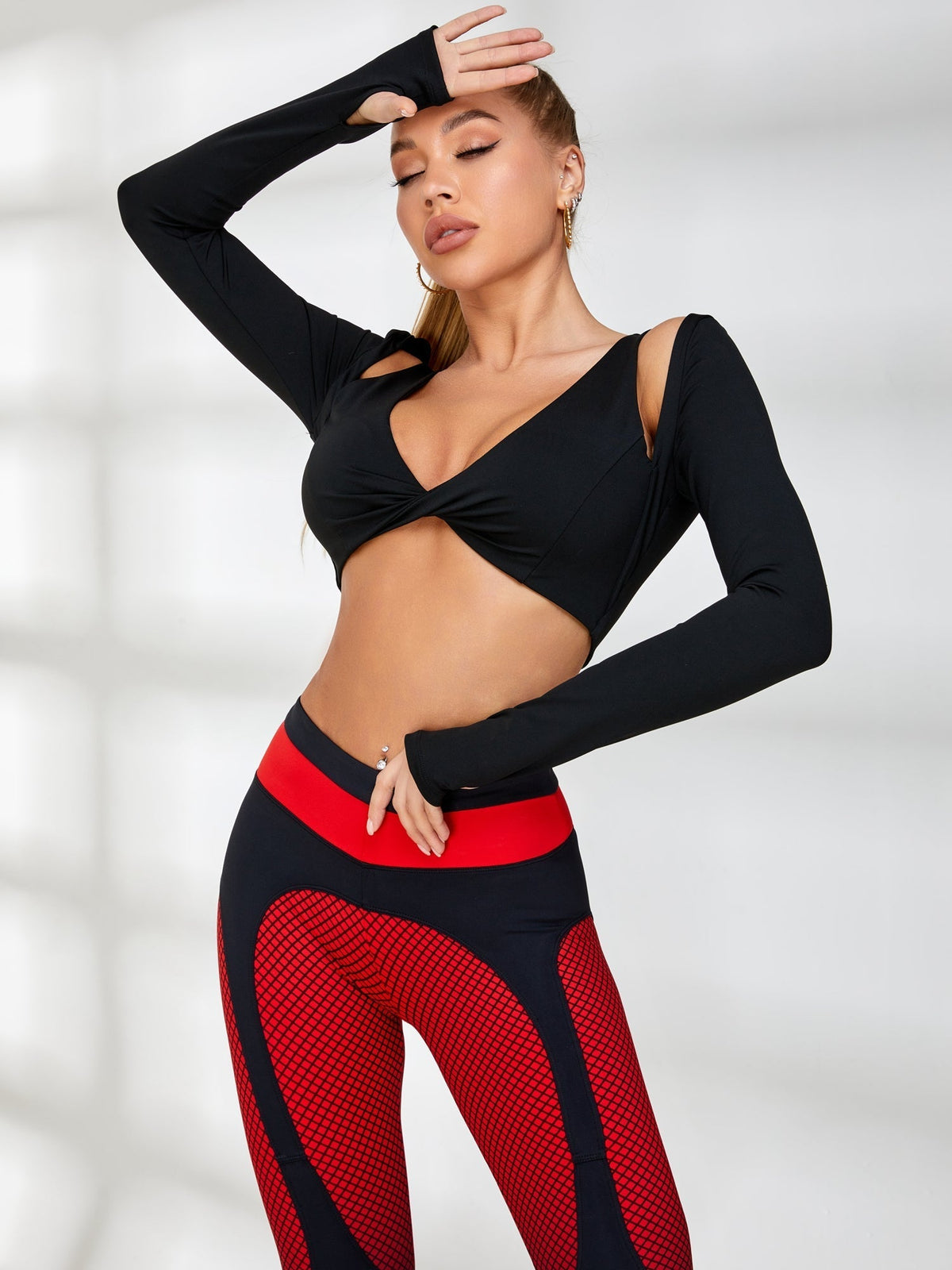 Pop Style Contrast Color Leggings