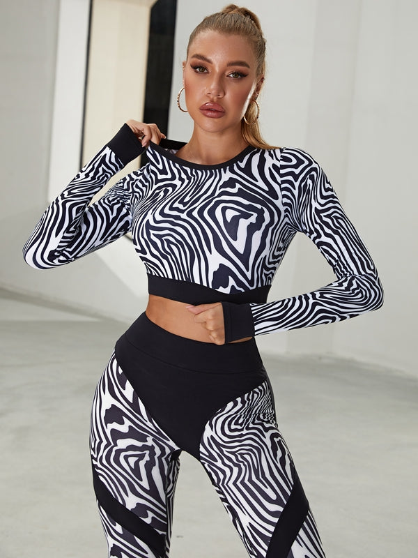 Zebra Pattern Push-Up Scrunch Bum Leggings