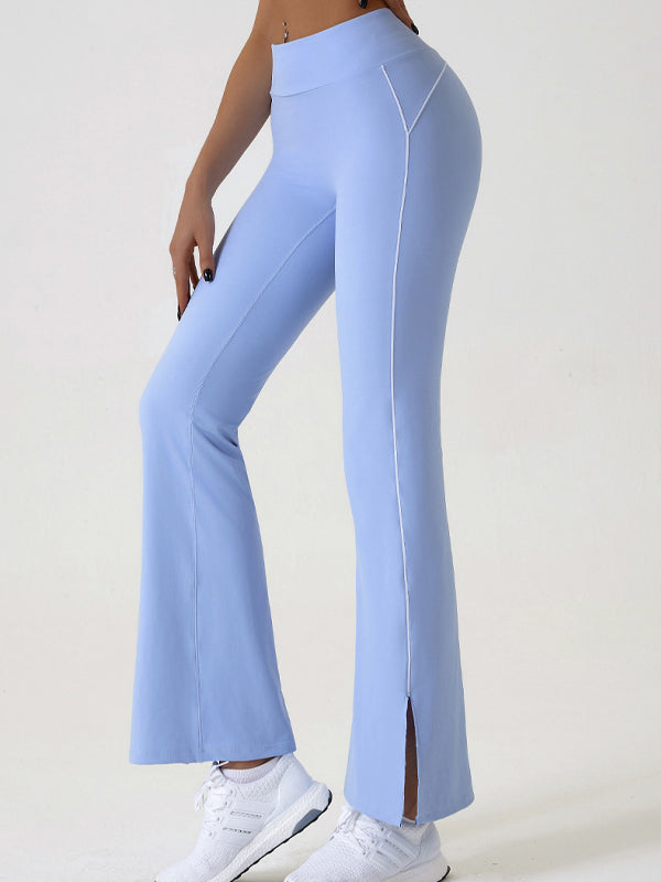 Flare Hip-lift High-waisted Split Pants
