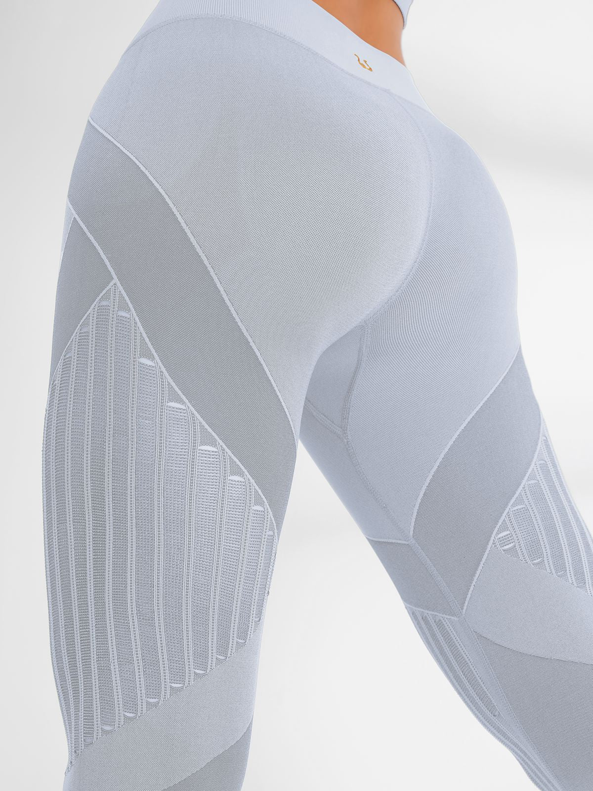 High-waist Fishnet Knitted Seamless Leggings