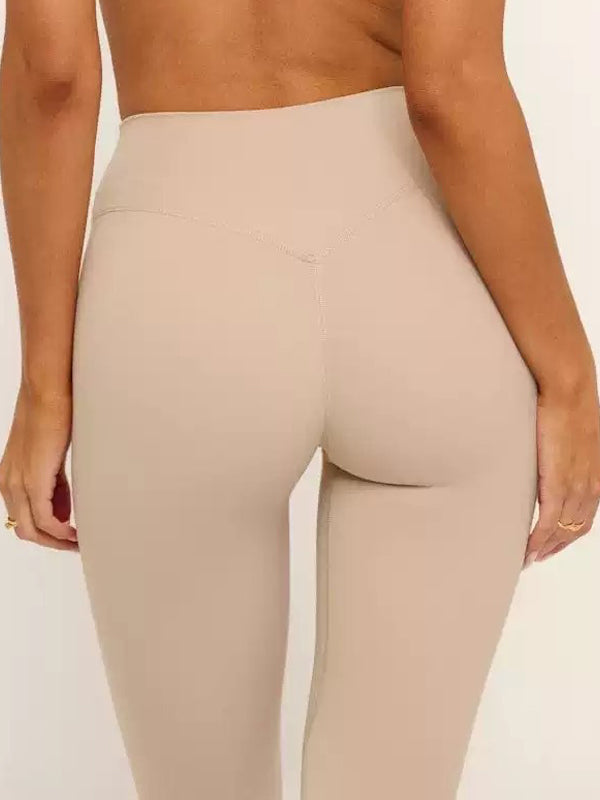 High-rise Solid Color Quick Dry Leggings