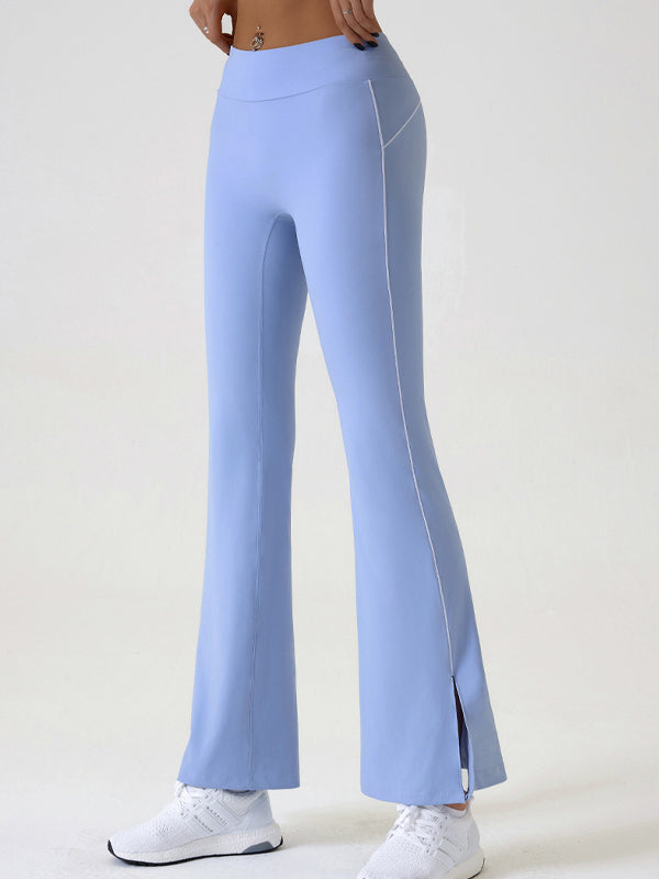 Flare Hip-lift High-waisted Split Pants