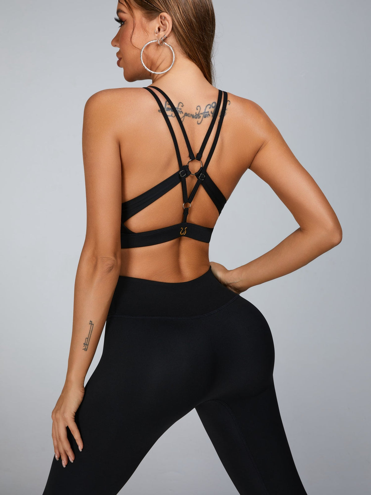 Cutout V Shape Metal Tracksuit