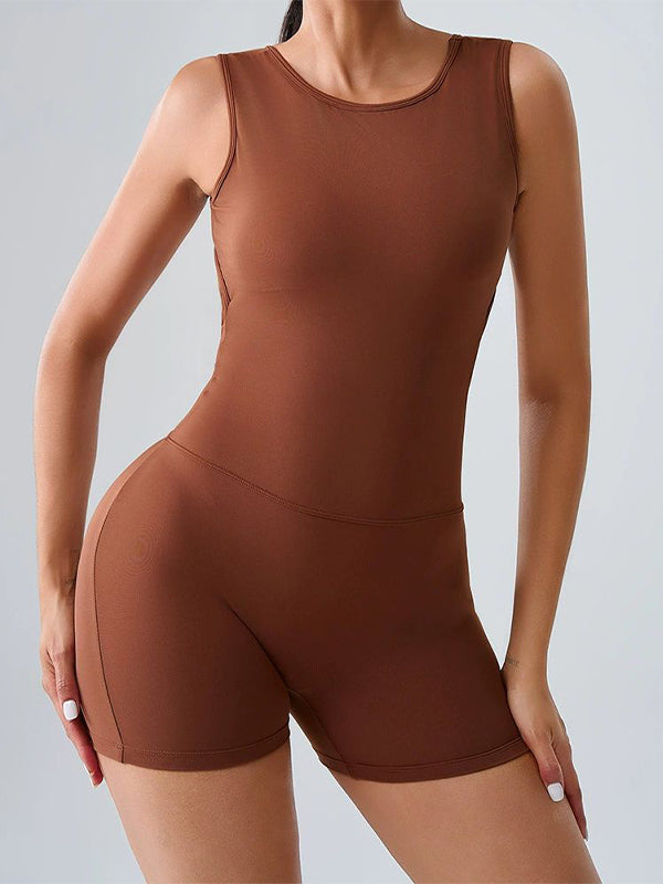 Hollow Out Scrunch Bum Backless Romper