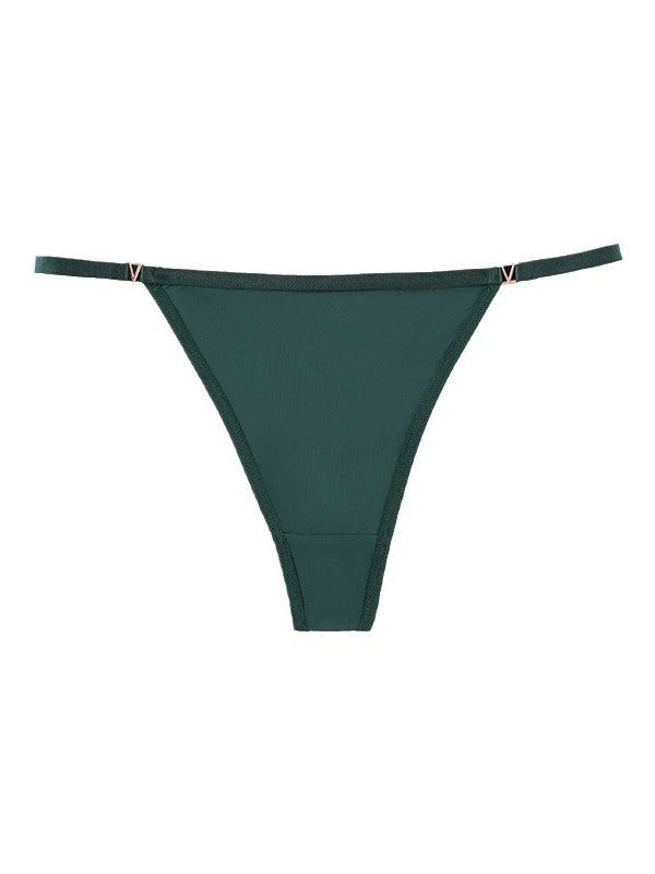 Hollow Out Crystal Silk Panties