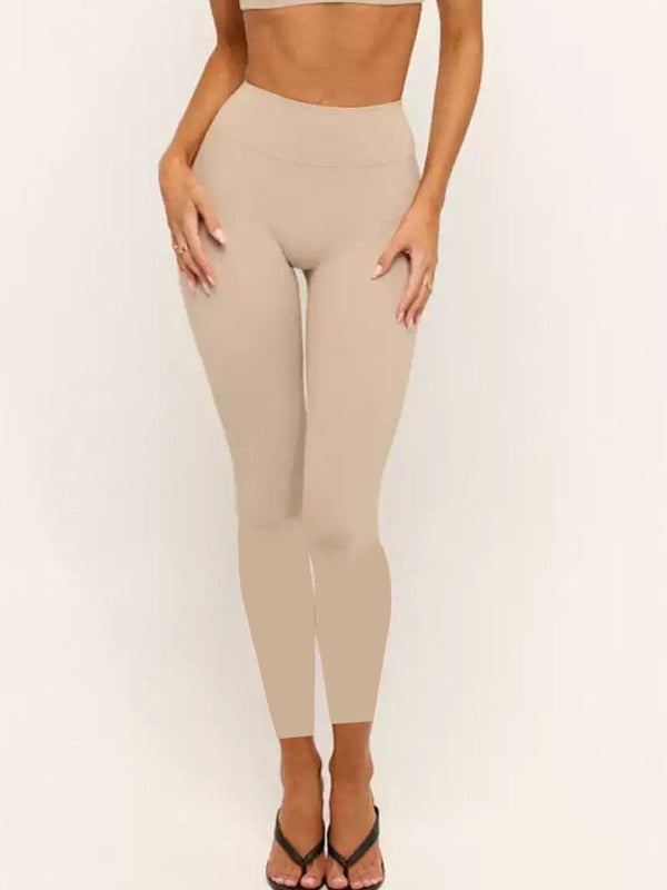 High-rise Solid Color Quick Dry Leggings