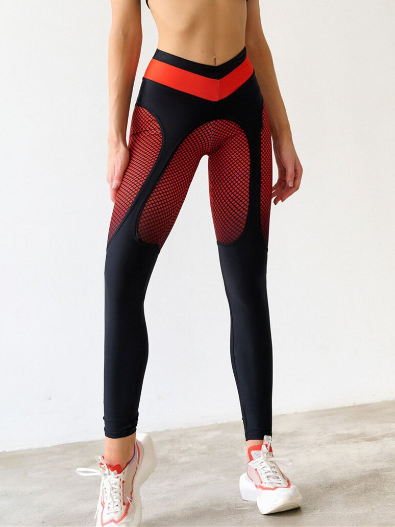 Pop Style Contrast Color Leggings