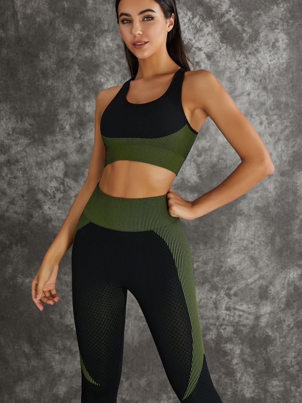 3 Pieces Long Sleeve Zippers Fitness Suit
